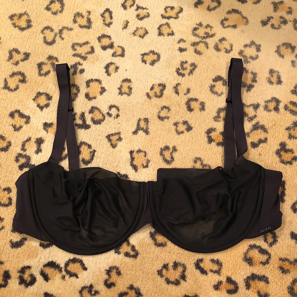 SKIMS Black Mesh Bra